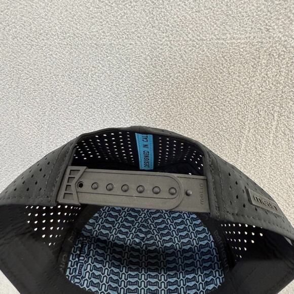 Melin Snapback Hat Black Odyssey Hydro Vented Adjustable Stacked Classic Solid - Picture 7 of 8